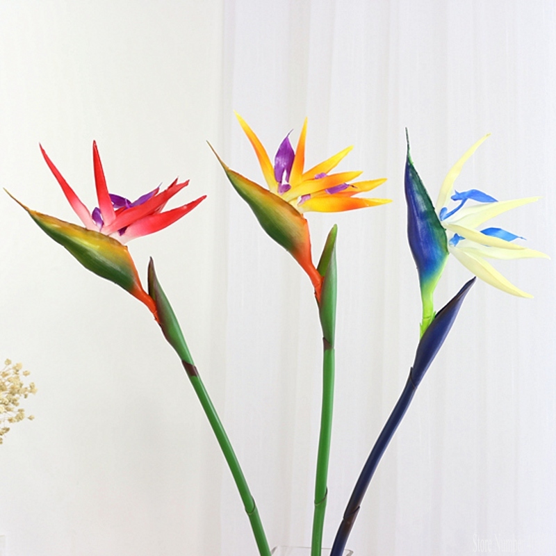 Bird Paradise Strelitzia - Искусственная силиконовая стеллиция (птица райская) 90