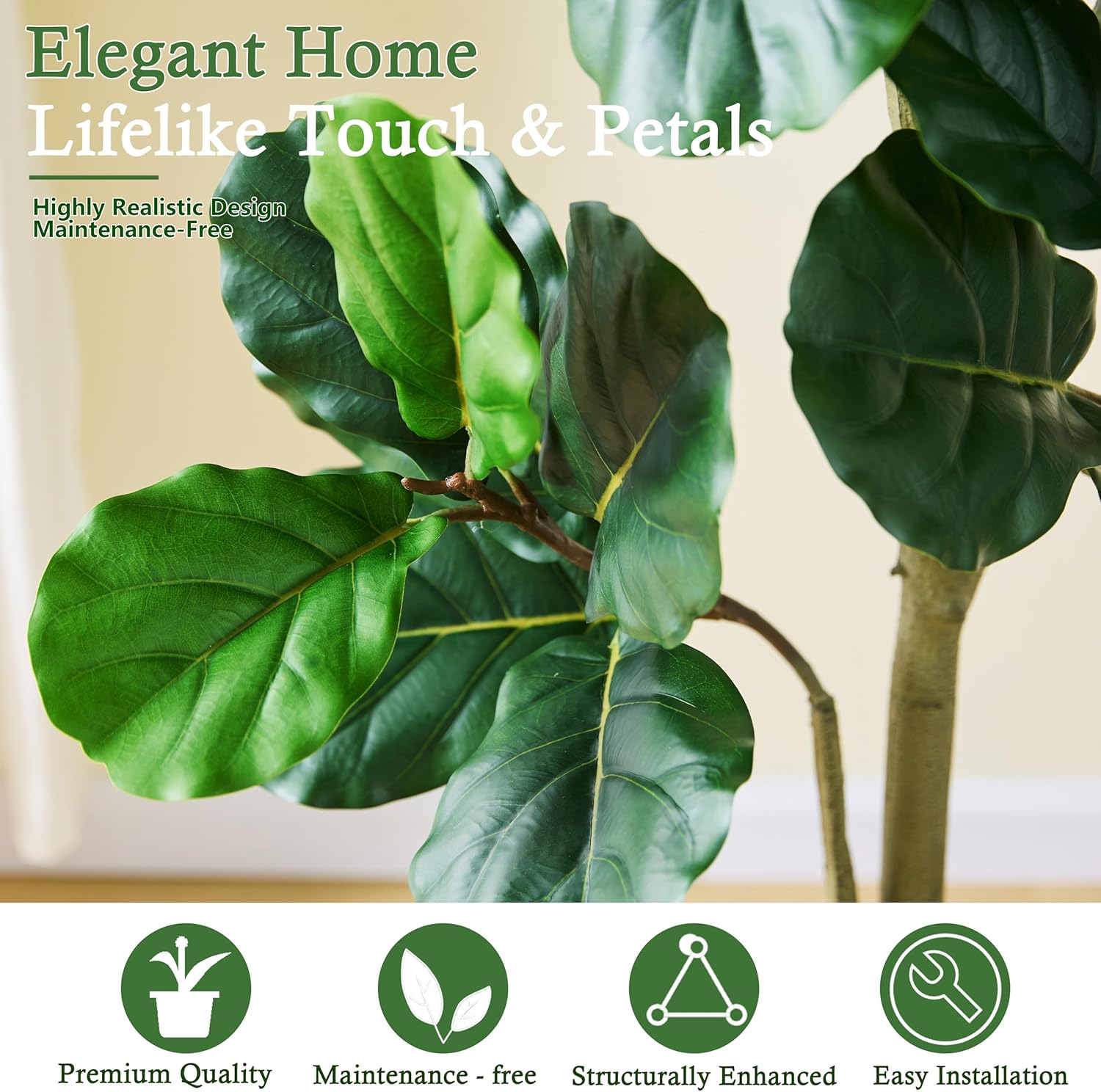 Искусственное дерево фикус лир – обзор и цена Ficus Lyrata Tree