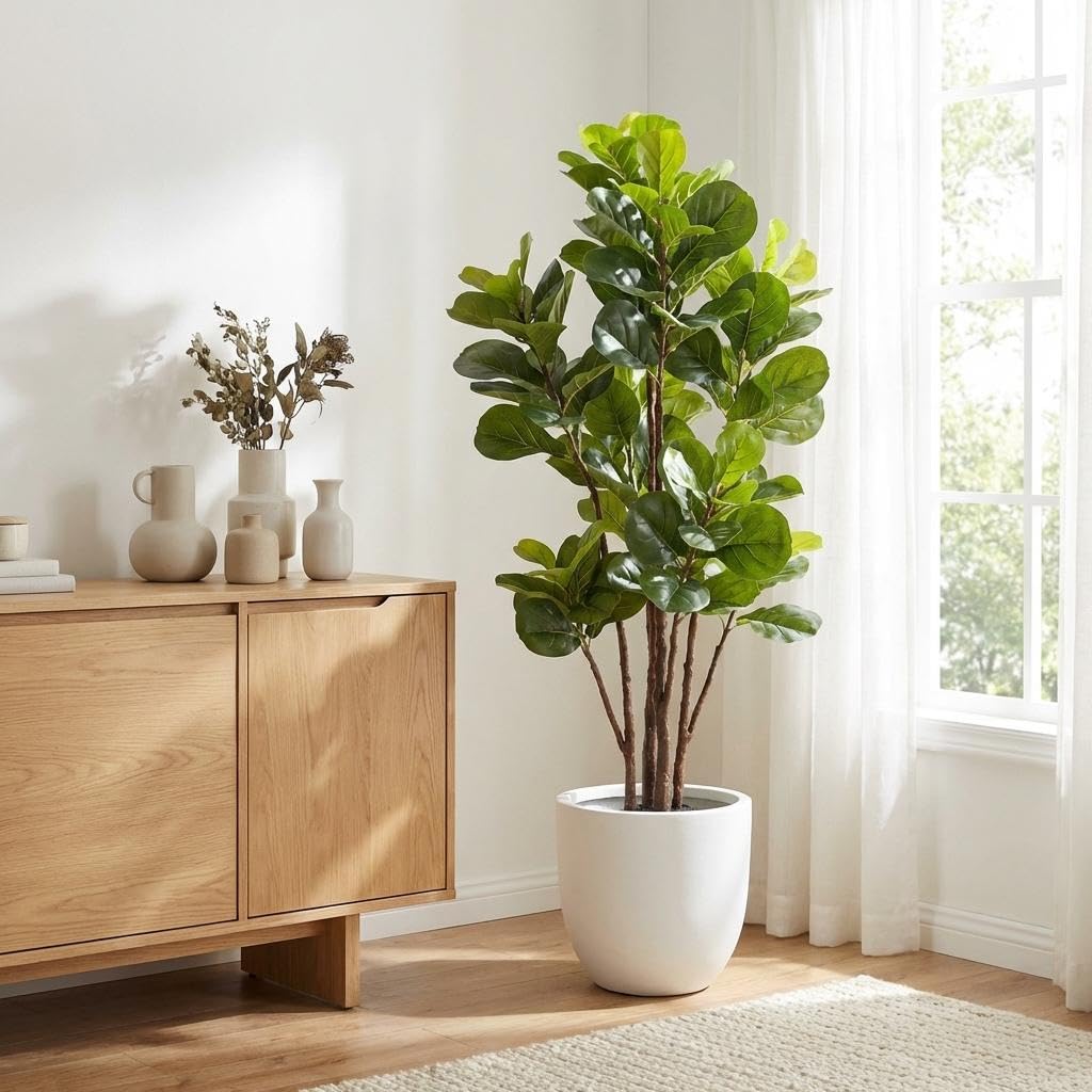 Искусственное дерево фикус лир – обзор и цена Ficus Lyrata Tree