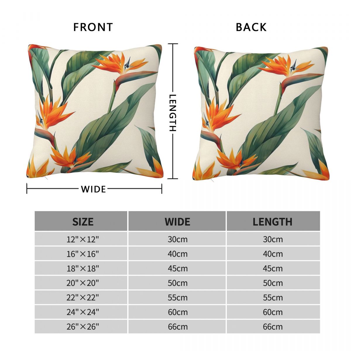 Квадратная наволочка Bird Of P – обзор и цена Bird Paradise Strelitzia