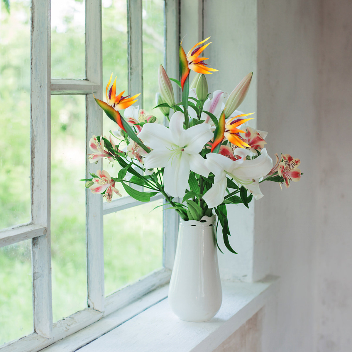 Искусственное растение Стрелиц – обзор и цена Bird Paradise Strelitzia